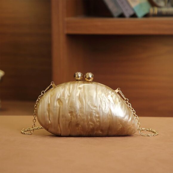 Stylish Acrylic Clutch Handbag - Versatile Crossbody for Prom and Formal Events - Picture 4 of 6